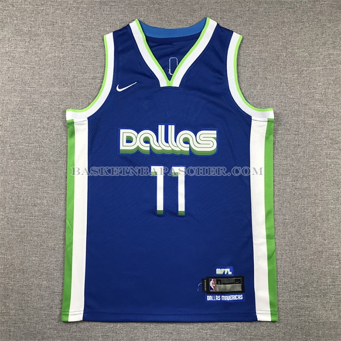 Maillot Enfant Dallas Mavericks Kyrie Irving NO 11 Ville 2022-23 Bleu